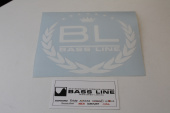 Наклейка круглая Bass-Line (15см, белая)