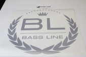 Наклейка круглая Bass-Line (30см, серебро)