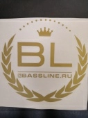 Наклейка круглая Bass-Line (30см, золото)