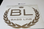 Наклейка круглая Bass-Line (30см, бронза)