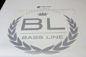 Купить Наклейка круглая Bass-Line (30см, серебро) - купить, 200 руб.