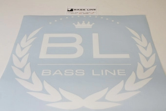 Купить Наклейка круглая Bass-Line (30см, белая) - купить, 200 руб.