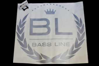 Купить Наклейка круглая Bass-Line (60см, серебро) - купить, 500 руб.