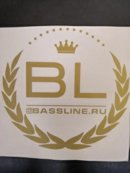 Купить Наклейка круглая Bass-Line (30см, золото) - купить, 200 руб.