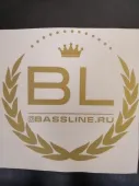 Наклейка круглая Bass-Line (30см, золото)