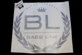 Наклейка круглая Bass-Line (60см, серебро)