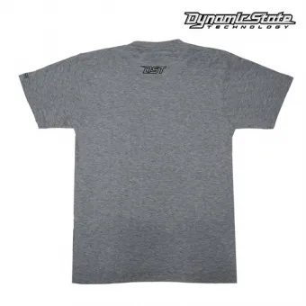 Купить Dynamic State Футболка серый меланж Dynamic State Technology три уровня, чёрный принт, S-размер - купить, 750 руб.