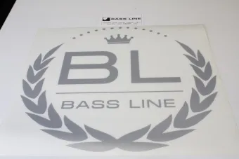 Купить Наклейка круглая Bass-Line (30см, серебро) - купить, 200 руб.