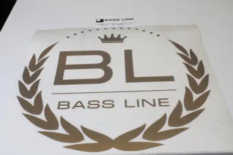 Купить Наклейка круглая Bass-Line (30см, бронза) - купить, 200 руб.