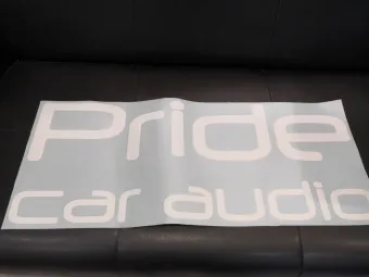 Купить Наклейка Pride Car Audio  (90см, белая) - купить, 400 руб.