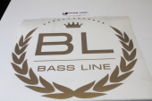 Наклейка круглая Bass-Line (30см, бронза)
