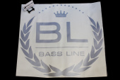 Наклейка круглая Bass-Line (60см, серебро)