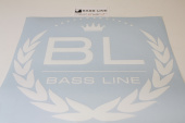 Наклейка круглая Bass-Line (30см, белая)