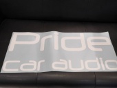 Наклейка Pride Car Audio  (90см, белая)
